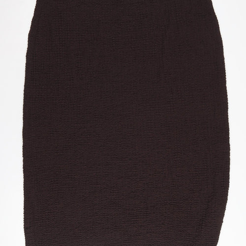 Marks and Spencer Women's Brown Pencil Skirt Size 24