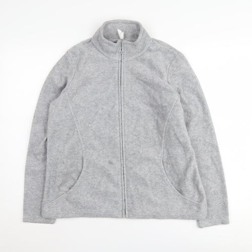 Marks and Spencer Women's Grey Basic Fleece Jacket Size 18