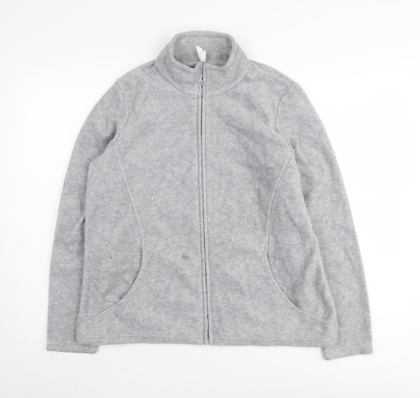 Marks and Spencer Women's Grey Basic Fleece Jacket Size 18