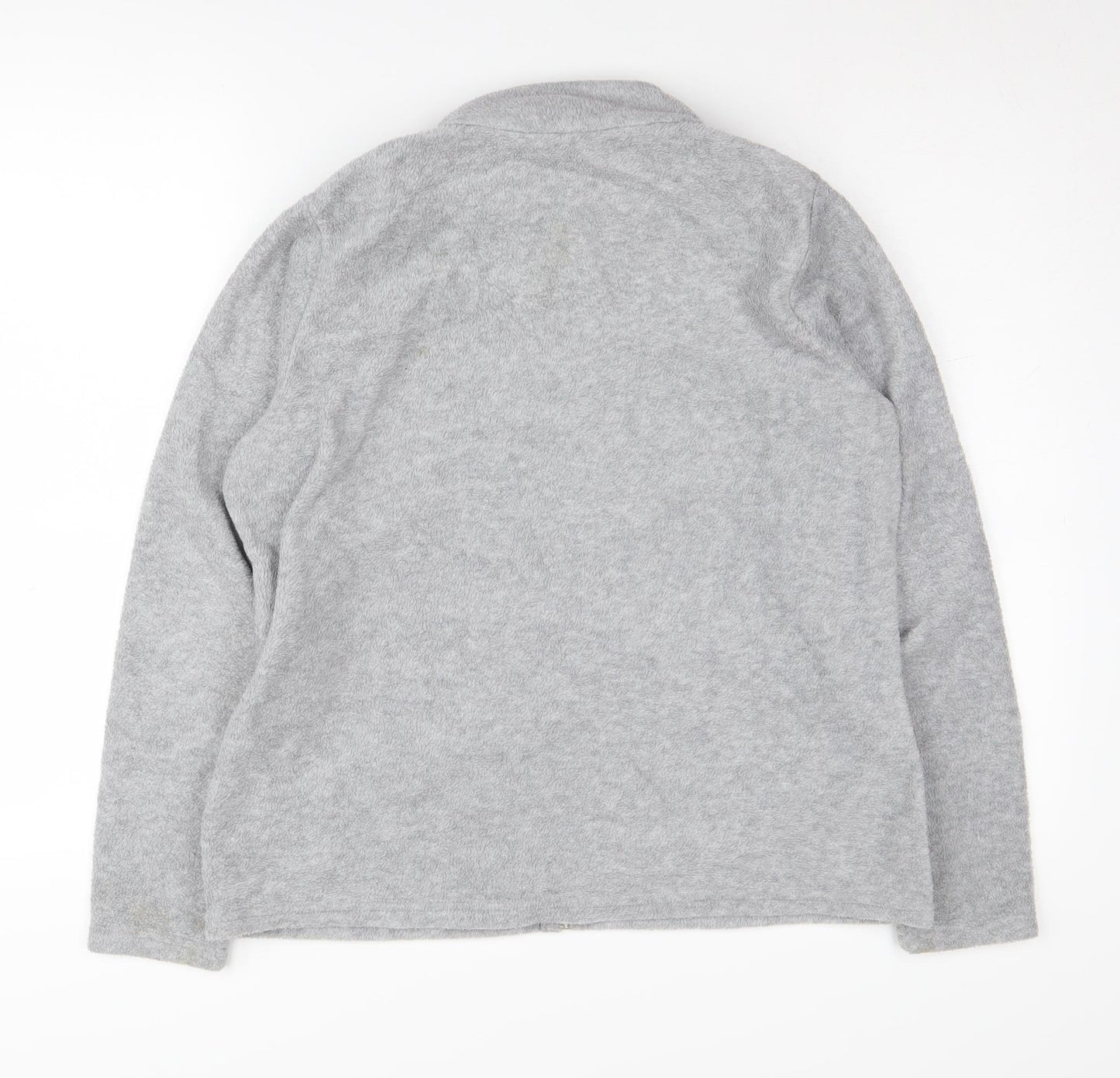 Marks and Spencer Women's Grey Basic Fleece Jacket Size 18