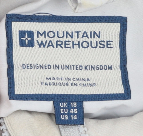 Mountain Warehouse Women's Grey Rain Jacket Size 18
