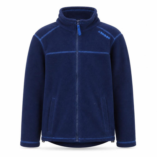 Front view of TOG24 girls’ blue basic jacket 11 years mid-length