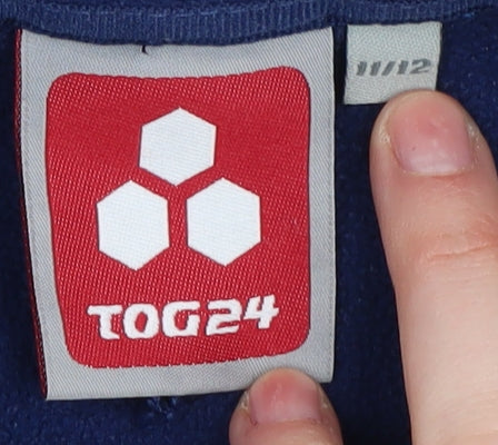 TOG24 Girls Blue Basic Jacket 11 Years Mid-Length