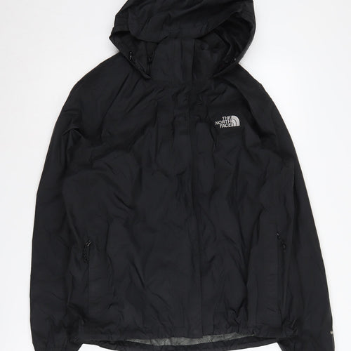 The North Face Women's Black Rain Coat, L, Hooded Waterproof