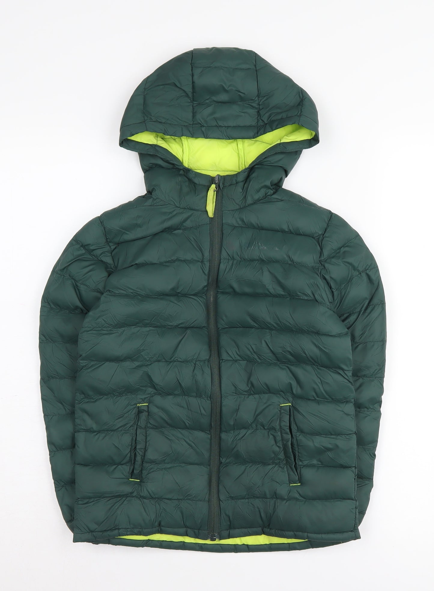 Mountain Warehouse Boys Green Puffer Jacket 7-8 Years Waterproof