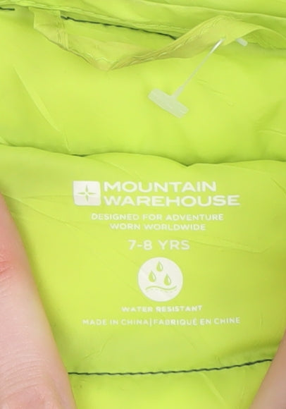 Mountain Warehouse Boys Green Puffer Jacket 7-8 Years Waterproof