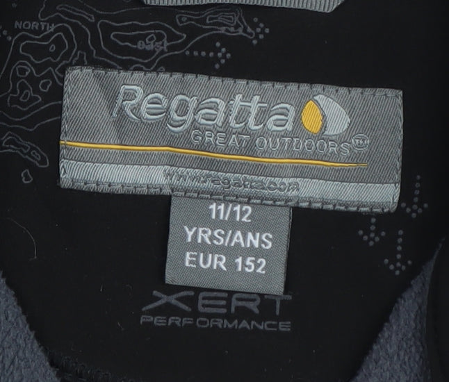 Regatta Boys Black Soft Shell Jacket 11-12 Years