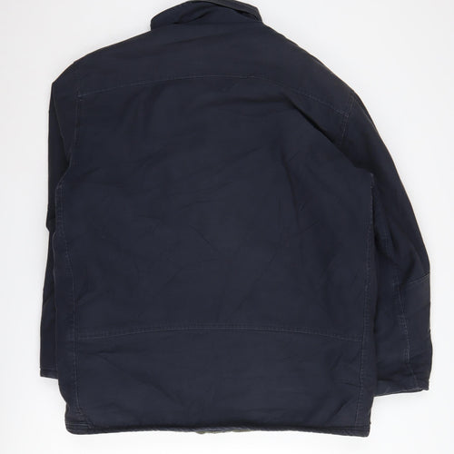 Rivers Men's Blue Military Jacket L Collared Casual