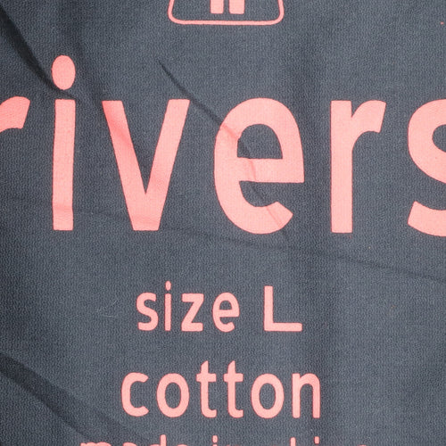 Rivers Men's Blue Military Jacket L Collared Casual