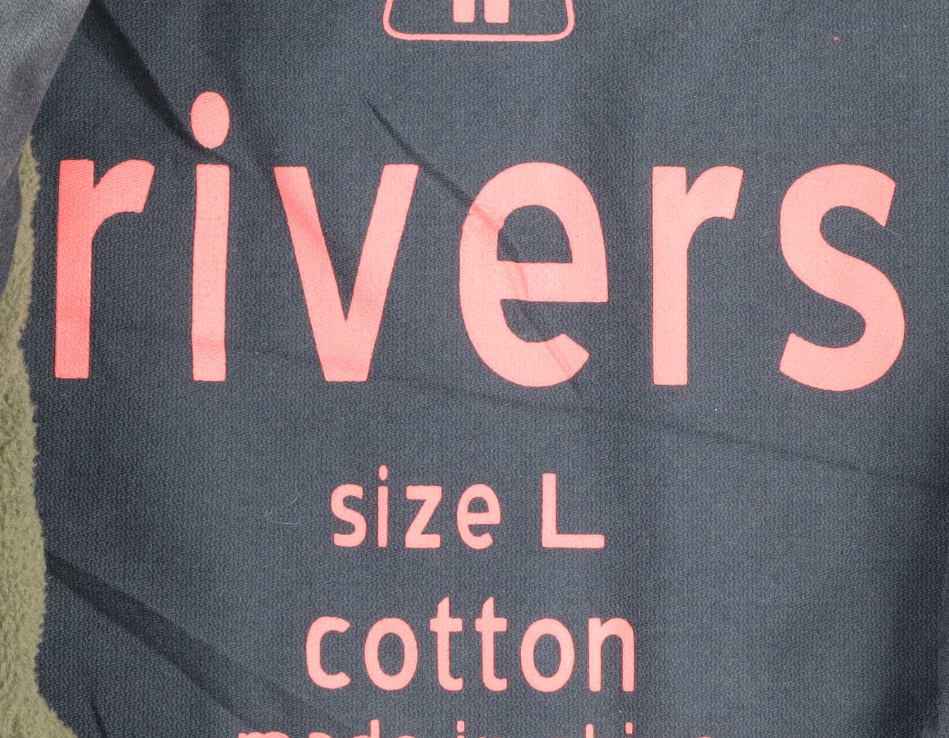 Rivers Men's Blue Military Jacket L Collared Casual