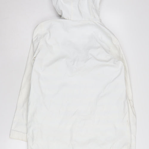Topshop Women's White Petite Rain Jacket UK 10