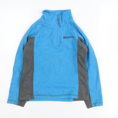 Mountain Warehouse Boys Blue Sweatshirt 5-6 Years, 1/4 Zip Fleece