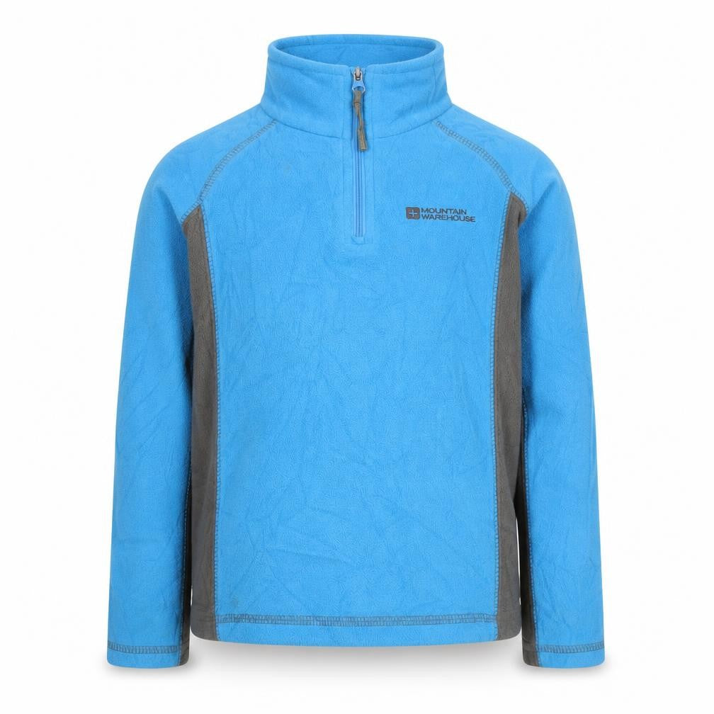 Mountain Warehouse Boys Blue Sweatshirt 5-6 Years, 1/4 Zip Fleece