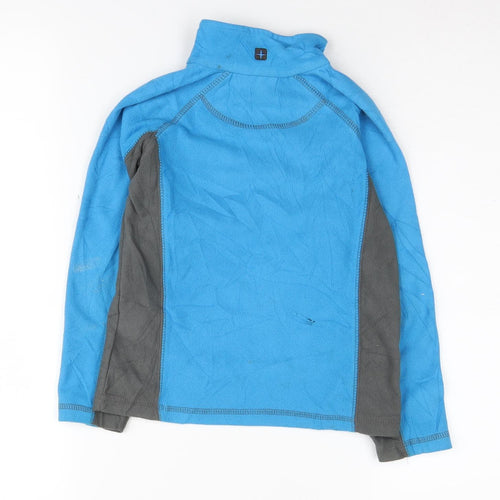 Mountain Warehouse Boys Blue Sweatshirt 5-6 Years, 1/4 Zip Fleece
