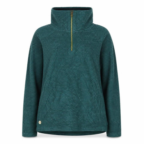 Regatta Women's Green Pullover 1/4 Zip Hoodie UK 14