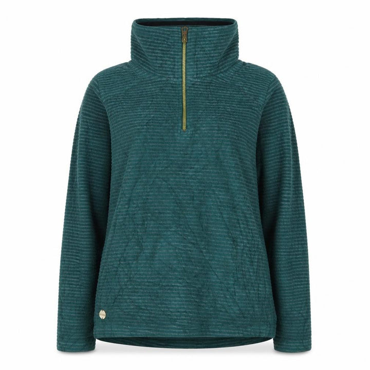 Regatta Women's Green Pullover 1/4 Zip Hoodie UK 14