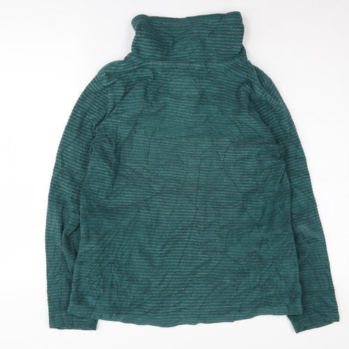 Regatta Women's Green Pullover 1/4 Zip Hoodie UK 14