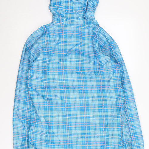 Regatta Women's Blue Check Hooded Jacket Size 14