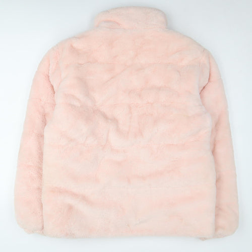 JustHype Women's Pink Puffer Jacket - Size 8 S