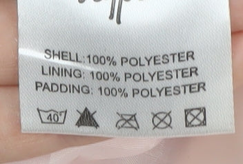 JustHype Women's Pink Puffer Jacket - Size 8 S