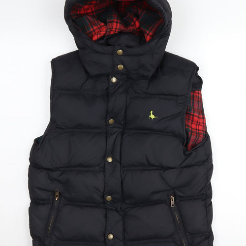 Jack Wills Women's Black Puffer Waistcoat Size S