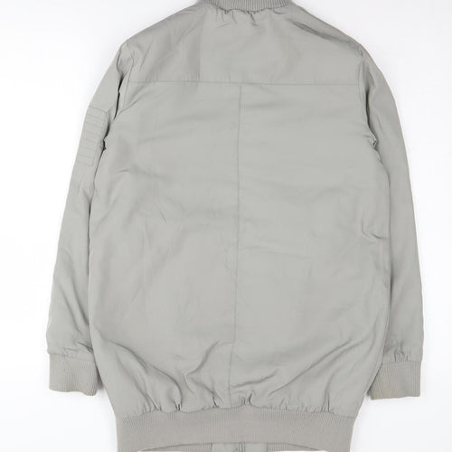 Miss Selfridge Grey Bomber Jacket for Women Size 6