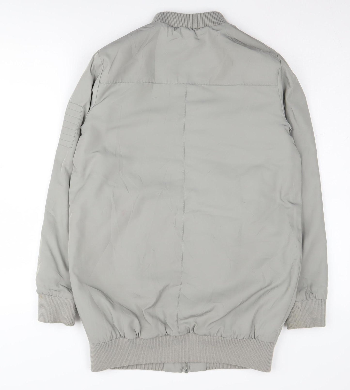 Miss Selfridge Grey Bomber Jacket for Women Size 6