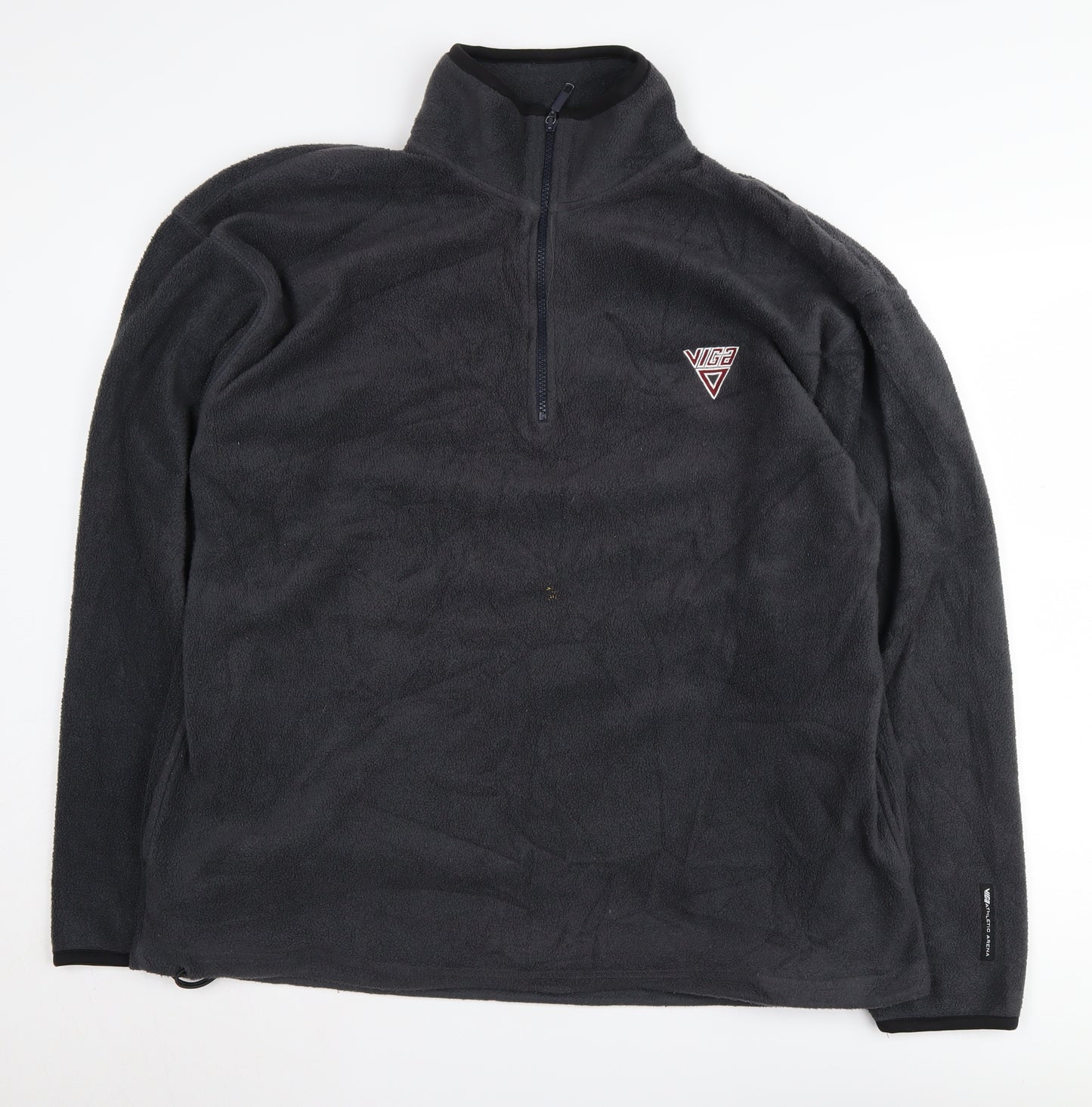 Viga Men's Black L Fleece Pullover Sweatshirt High Neck