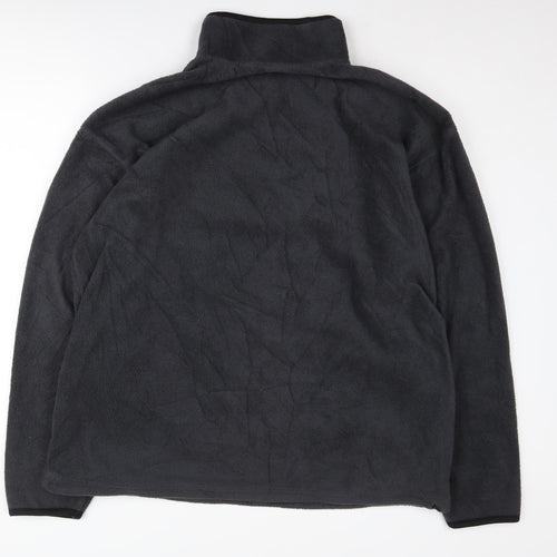 Viga Men's Black L Fleece Pullover Sweatshirt High Neck
