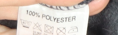 Viga Men's Black L Fleece Pullover Sweatshirt High Neck