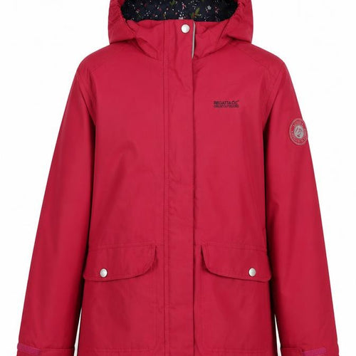 Regatta Women's Red Waterproof Mid-Length Rain Coat Size 4