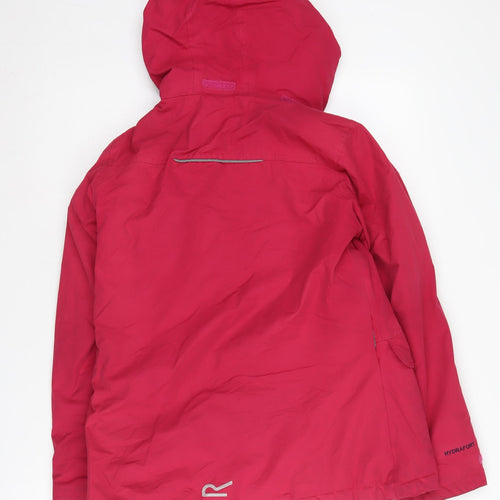 Regatta Women's Red Waterproof Mid-Length Rain Coat Size 4