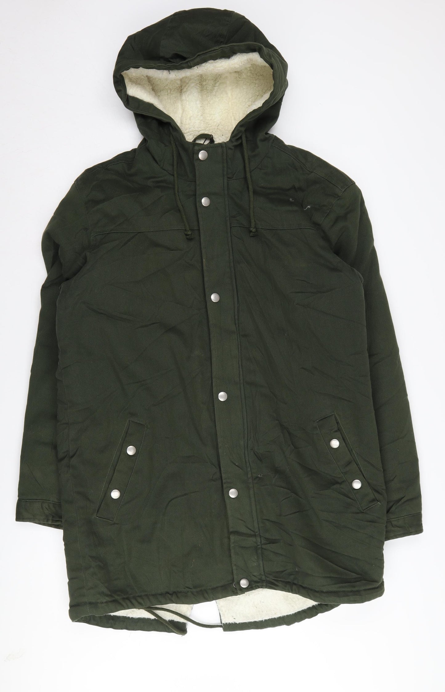 Only & Sons Men's Green XL Parka Jacket with Hood