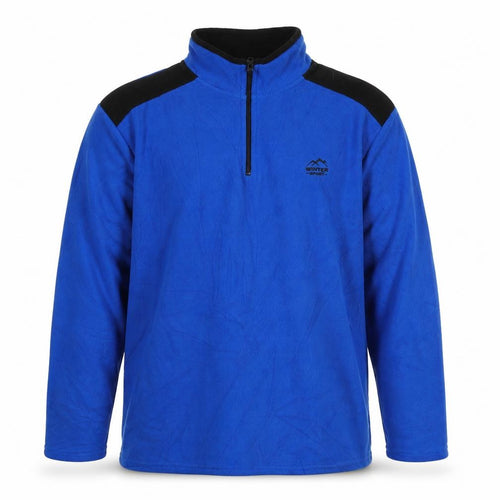 Atlasformen Men's Blue 1/4 Zip Fleece Sweatshirt L