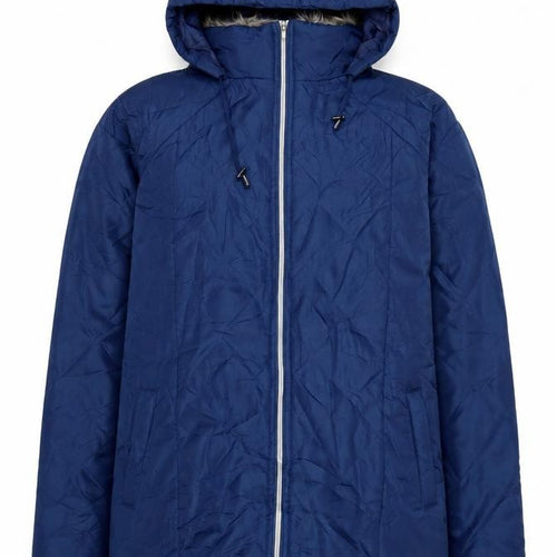 Anne De Lançay Blue Parka Women’s L Hooded Jacket