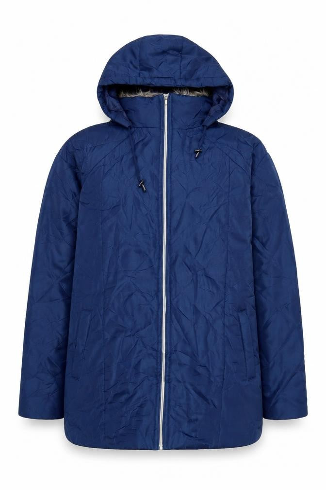 Anne De Lançay Blue Parka Women’s L Hooded Jacket