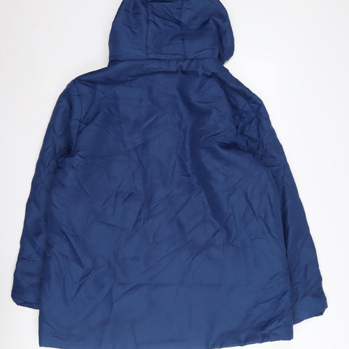 Anne De Lançay Blue Parka Women’s L Hooded Jacket