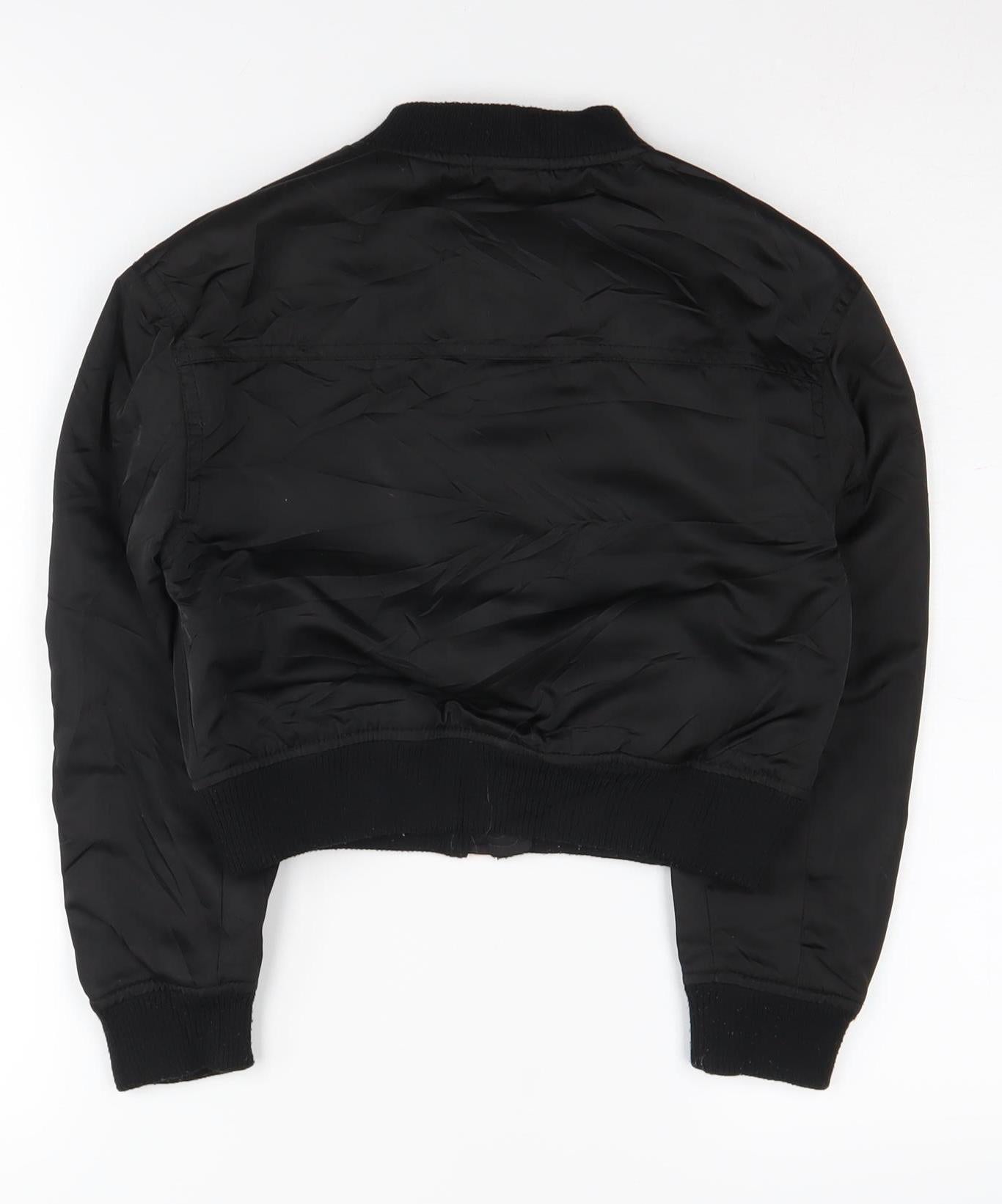 River Island Girls Black Bomber Jacket 7-8 Years