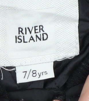 River Island Girls Black Bomber Jacket 7-8 Years