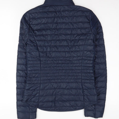 C&A Women's Blue Puffer Jacket XS, Casual, Zip Closure