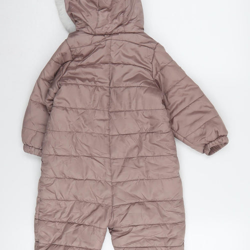 Very Unisex Baby Brown Snowsuit 12-18m Puffer Jacket