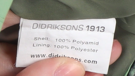 Didriksons 1913 Women's Green Parka Jacket Size 10