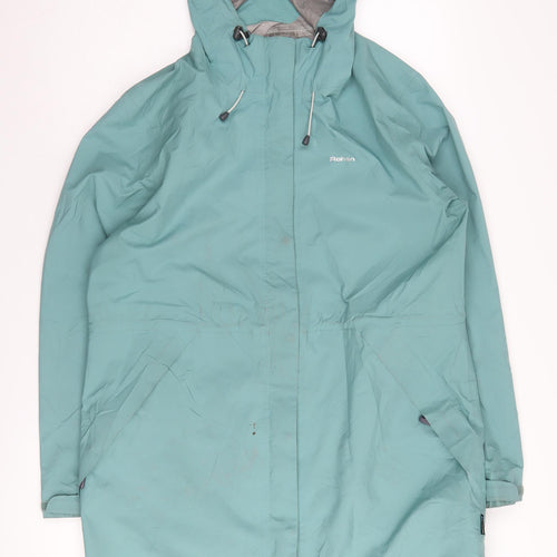 Rohan Women's Green Long Rain Jacket L Waterproof