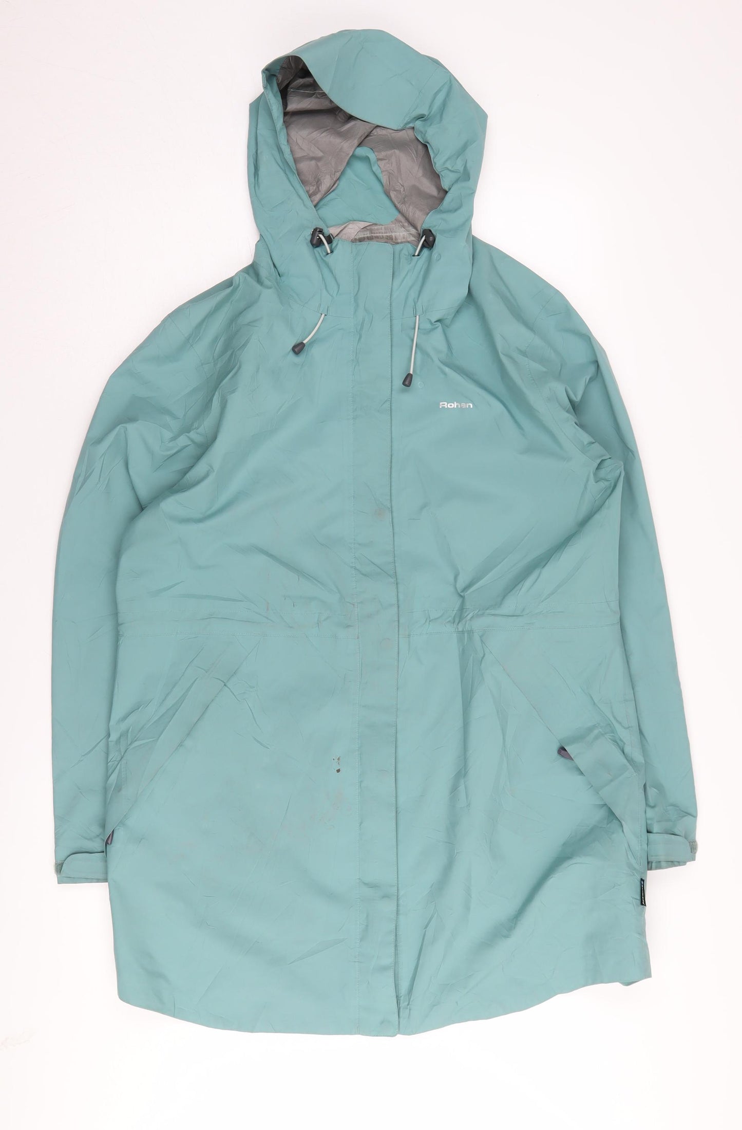 Rohan Women's Green Long Rain Jacket L Waterproof