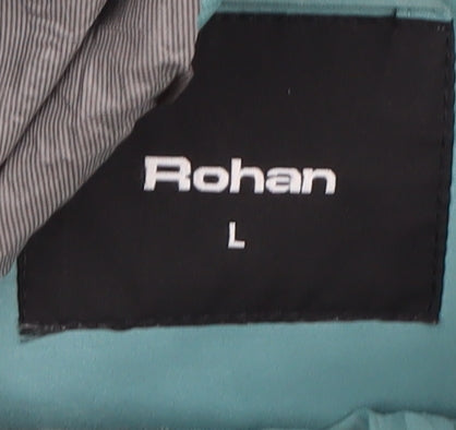 Rohan Women's Green Long Rain Jacket L Waterproof