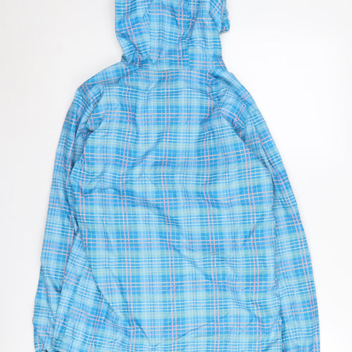 Regatta Girls Blue Check Windbreaker Jacket 11 Years