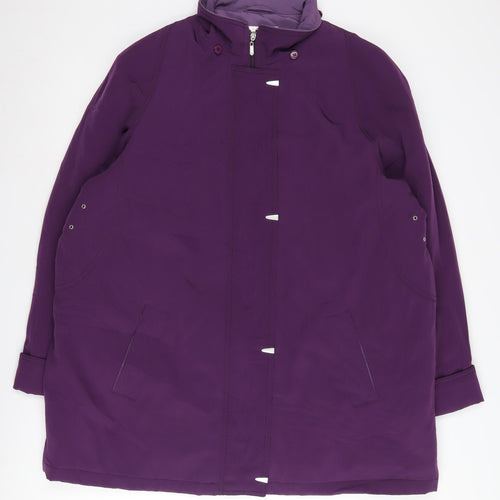 EWM Women's Purple Zip Jacket Size 22 Relaxed Fit