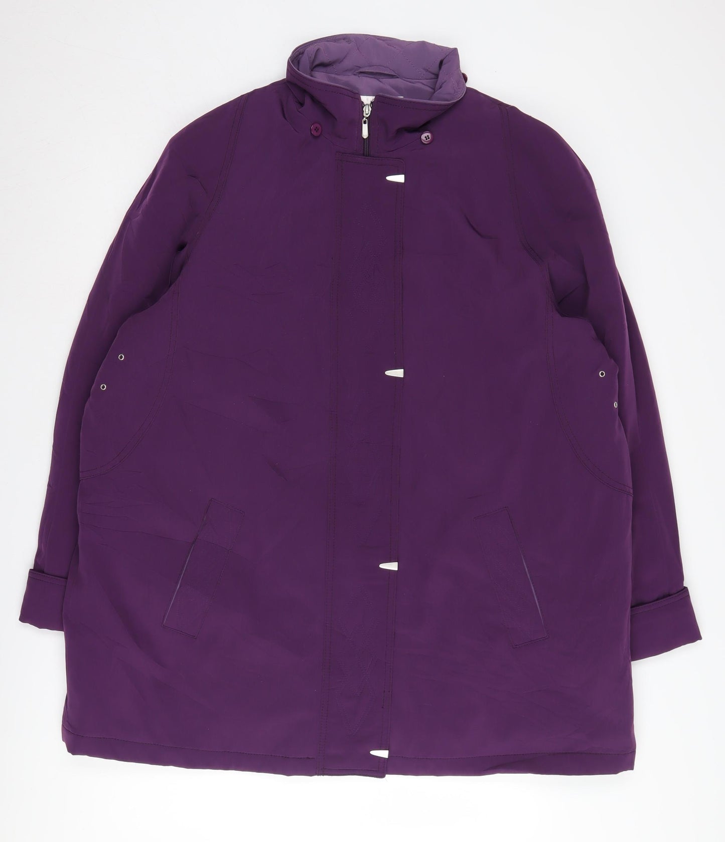 EWM Women's Purple Zip Jacket Size 22 Relaxed Fit