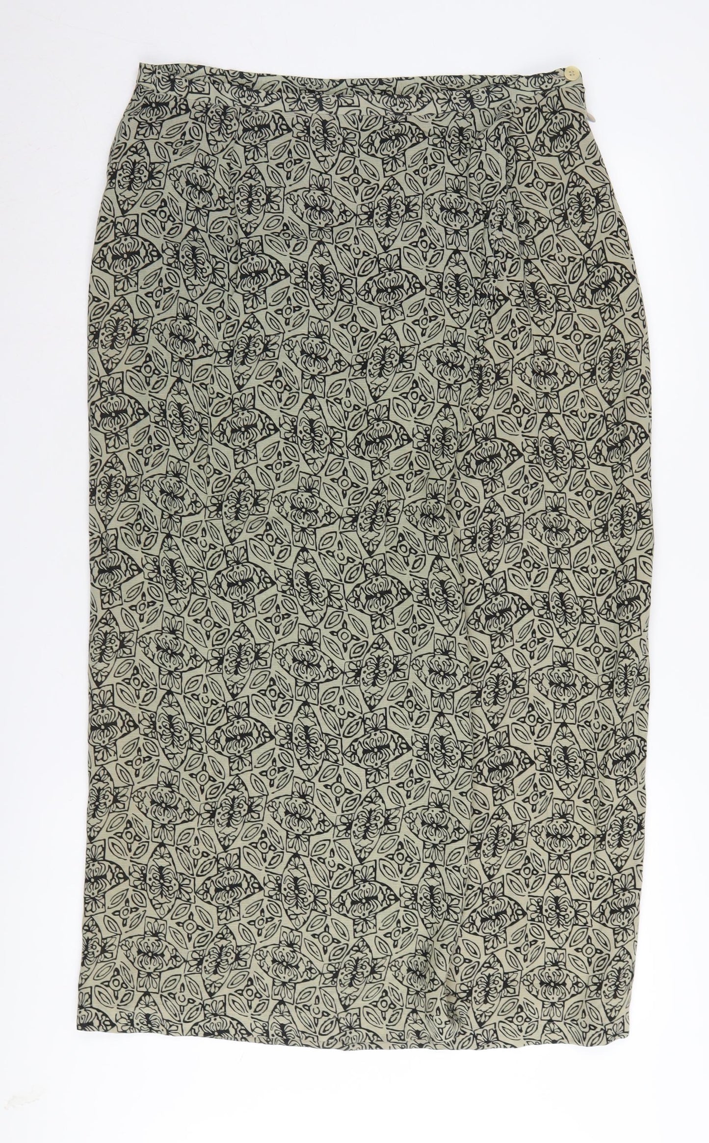 Windsmoor Women Beige Geometric Pencil Skirt Size 14