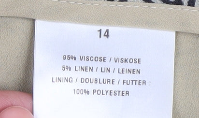 Windsmoor Women Beige Geometric Pencil Skirt Size 14